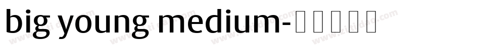 big young medium字体转换